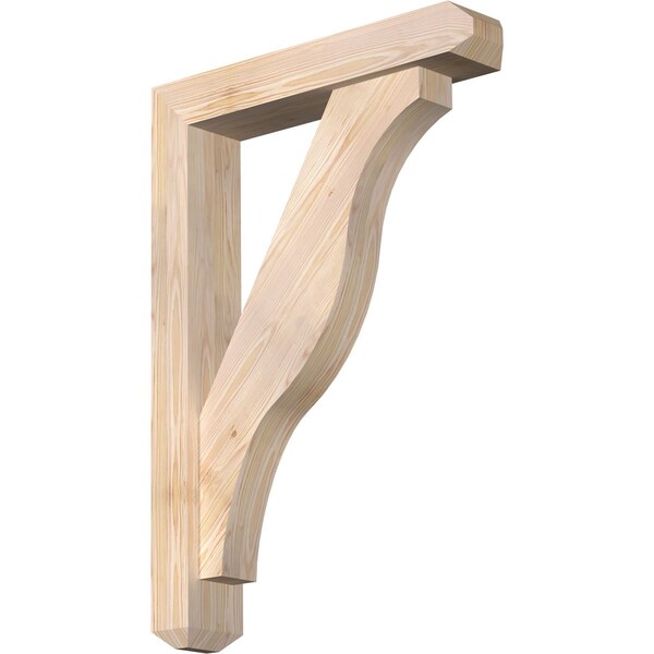 Ekena Millwork Funston Craftsman Smooth Bracket w/ Offset Brace, Douglas Fir, 5 1/2"W x 28"D x 40"H BKT0604X28X40FST04SDF - main